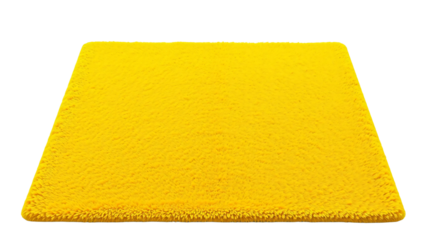 Yellow rectangular carpet isolated on transparent background