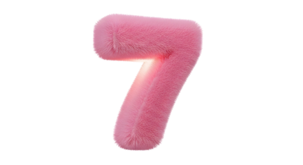 Pink number seven design