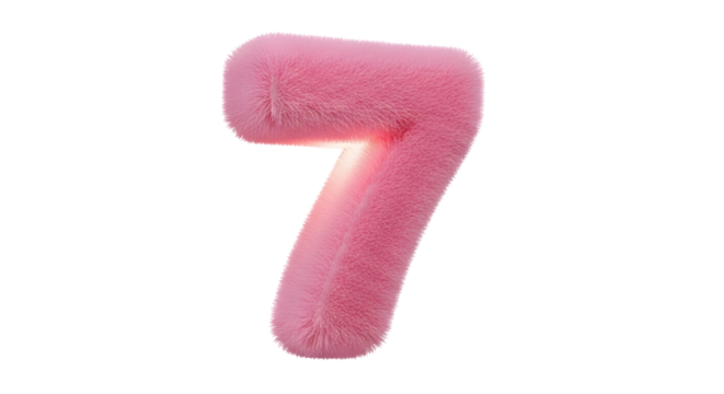 Pink number seven design