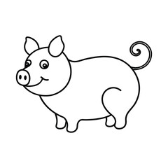 cartoon pig with a smile