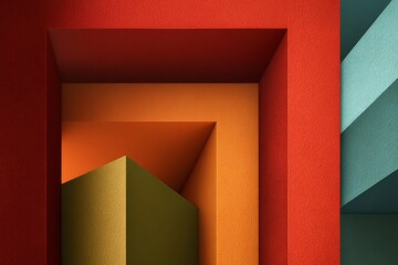 Abstract 3D Render of Clean Geometric Shapes for Branding