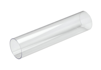 Clear plastic tube lying diagonally.