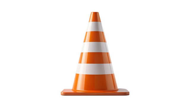traffic cone isolated on white