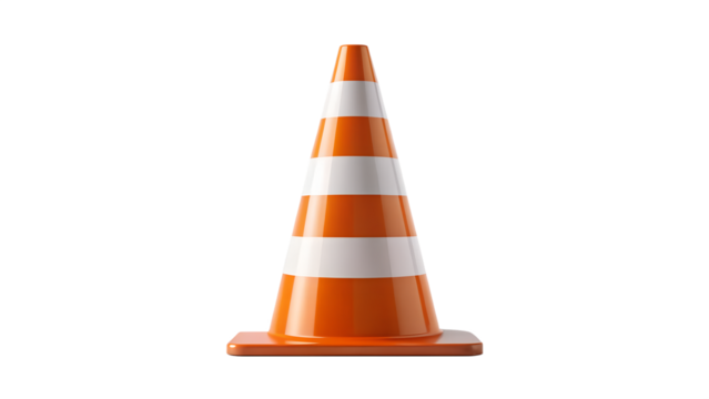 traffic cone isolated on white