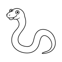 vector illustration of cartoon snake