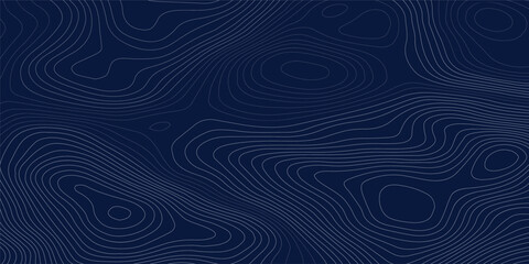 Abstract navy blue wave paper curved reliefs abstract background, Abstract topographic contours map background, Topography map background. Vector geographic contour map.  © Hasan