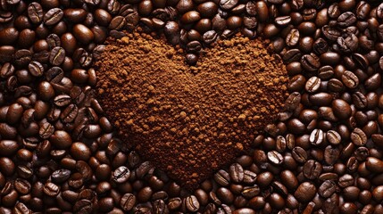 Heart of coffee grounds (1)