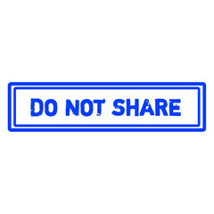 Do Not Share Blue Rubber Stamp Warning Icon Transparent PNG
