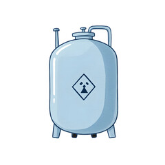 Detailed Hand Drawn Illustration of a Liquid Gas Tank