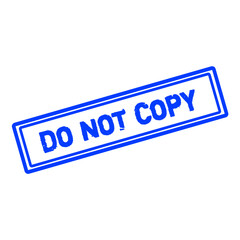 Do Not Copy Blue Rubber Stamp Warning Icon Transparent PNG