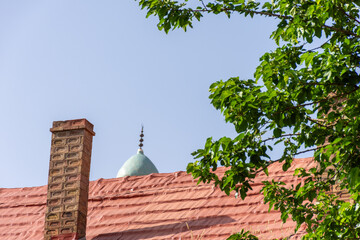 Chimney on the roof of house in El Eulma City, Algerie