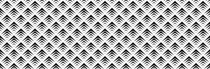 horizontal seamless blended black arrow pattern for design and background.
