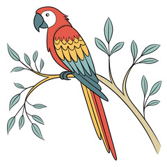 parrot on branch