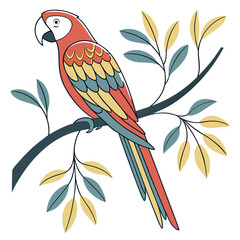 parrot on a branch