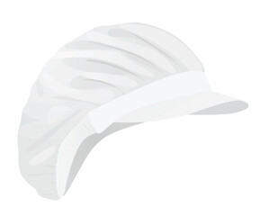 White beret cap. vector illustration