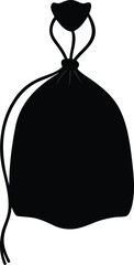 Drawstrings silhouette vector on a white background