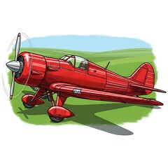 Red Aviator Airplane