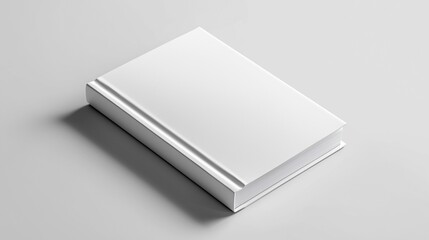 Minimalist White Hardcover Book Mockup – Blank Cover for Branding or Design Presentation, Top View