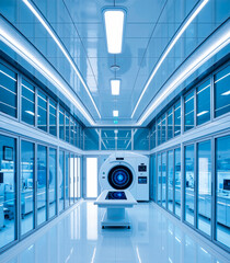Futuristic high-tech laboratory
