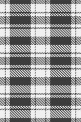Cozy tartan texture pattern, teenager vector check plaid. Bold textile background seamless fabric in grey and white colors.