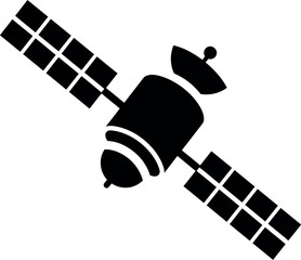 Satellite icon space technology communication orbit