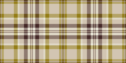 Elegant beige, olive, and brown plaid pattern.  Perfect for textile design, apparel, home decor, or website backgrounds.  This versatile image evokes feelings of warmth and sophistication.