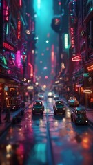 Naklejka premium traffic at night