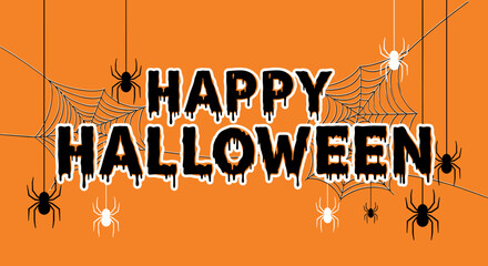 Happy Halloween spooky season celebration greeting, fun festivities invitation,