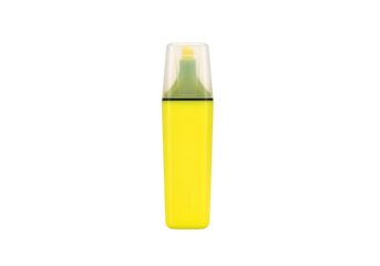 Bright yellow marker with clear cap.
