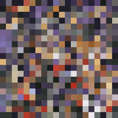 Colorful abstract mosaic background. Pixel effect. Camo and camouflage.
