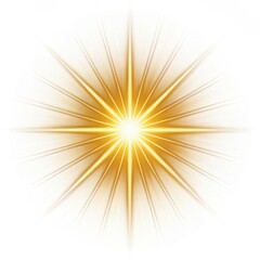 Radiant golden starburst with bright light emanating outward