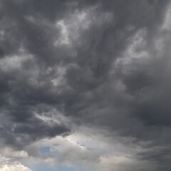 Obraz premium black clouds sky covered with storm clouds