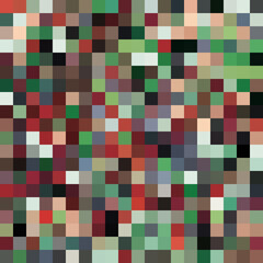 Colorful abstract mosaic background. Pixel effect. Camo and camouflage.