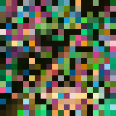 Colorful abstract mosaic background. Pixel effect. Camo and camouflage.