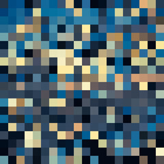 Colorful abstract mosaic background. Pixel effect. Camo and camouflage.