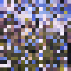 Colorful abstract mosaic background. Pixel effect. Camo and camouflage.