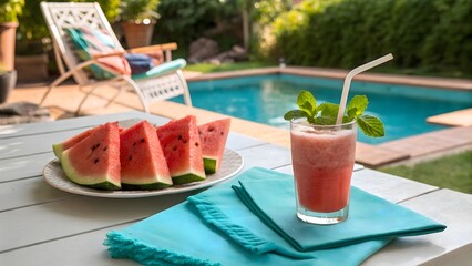cocktail with watermelon