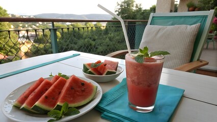 Fresh watermelon juice