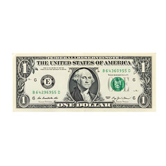 One dollar bill united states currency george washington us money cash american finance legal tender 1 usd note on transparent background