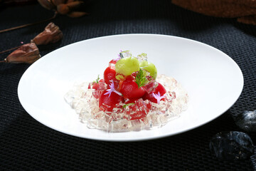 Chinese cuisine, Cantonese cuisine, chilled cherry tomatoes