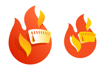 kcal 3D icon - kilocalorie emblem - fat burning