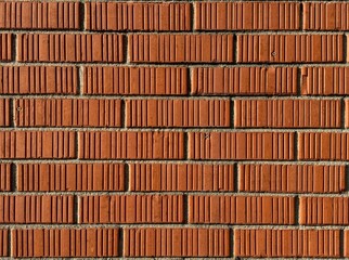 Brick wall background. Structure design of brick wall outdoor, empty fence close up view