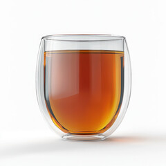 Black tea in the double wall glass