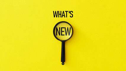 What's New - the question is shown using the text