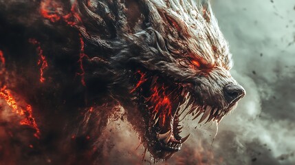 Intense Photo Fierce Werewolf With