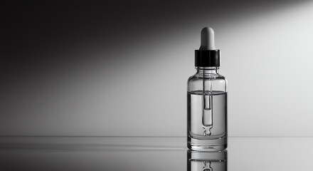 Dropper Bottle Mockup with Reflections.