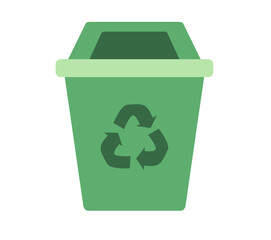 green recycle bin
