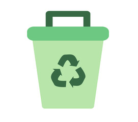 green recycle bin