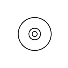 Compact disc outline icon with color options