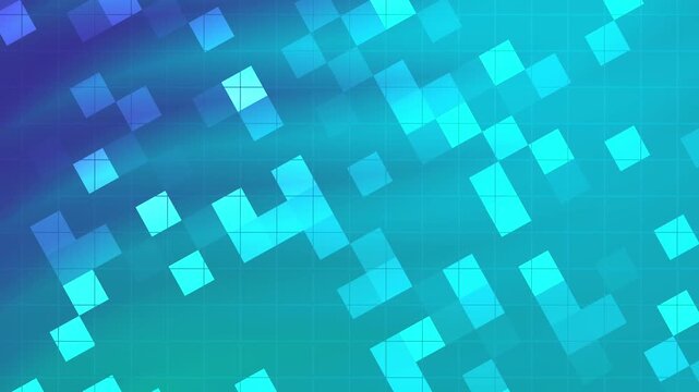 Arctic Blue Dynamic teal and blue mosaic grid background animation with diagonal squares shifting subtly online